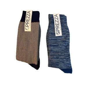 New Sprezza NYC Unisex Striped Socks Men Size 8-12 Women Size 10-12.5  - 2 Pairs